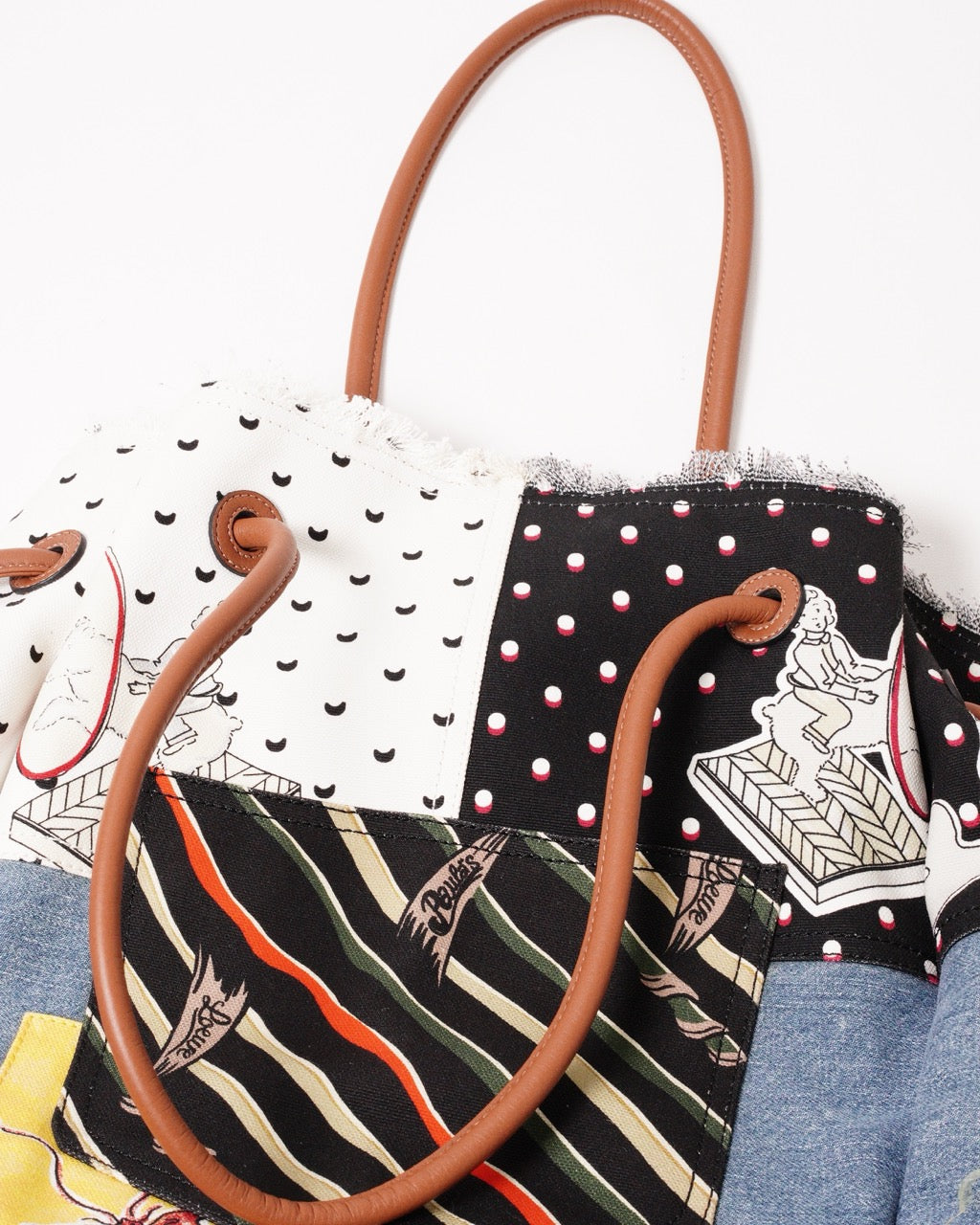 LOEWE X Paula's Ibiza 多色拼布手提包