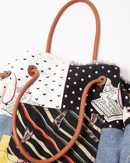 LOEWE X Paula's Ibiza 多色拼布手提包