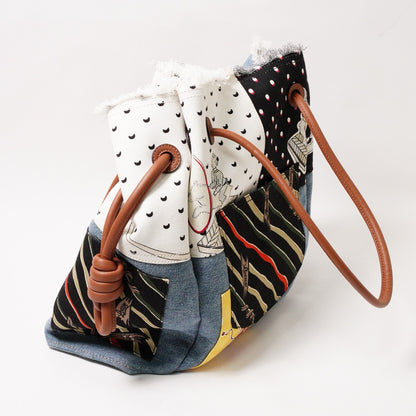 LOEWE X Paula's Ibiza 多色拼布手提包