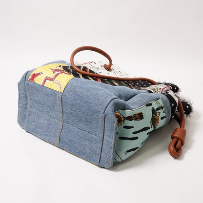 LOEWE X Paula's Ibiza 多色拼布手提包