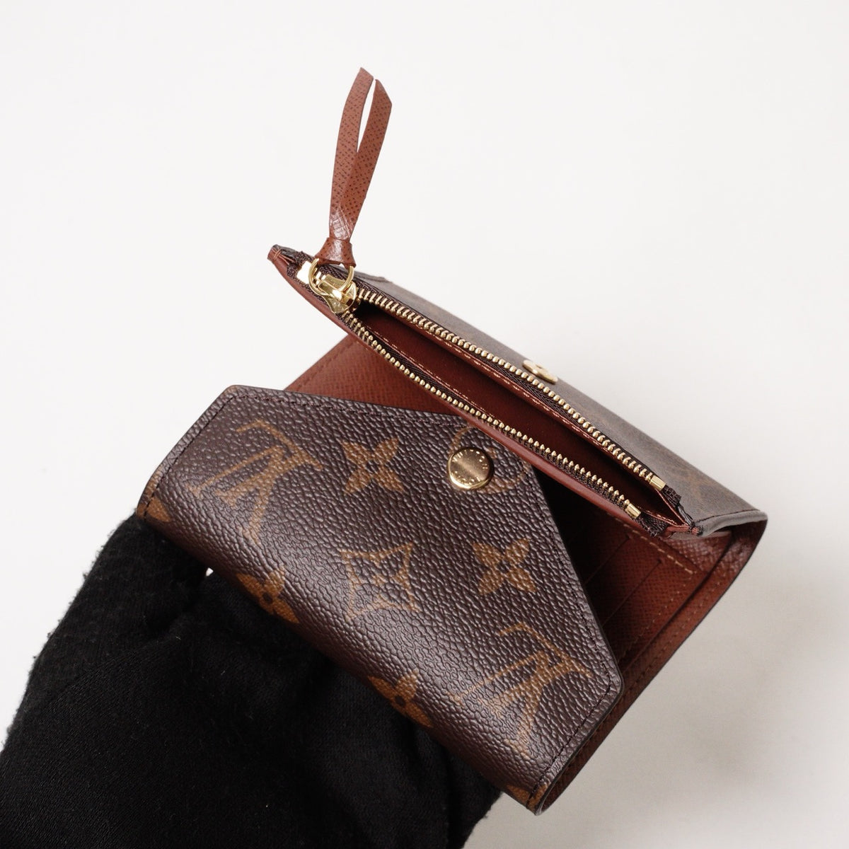 Louis Vuitton Victorine 2017年款三折短夾 棕色