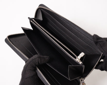 Louis Vuitton Taiga 黑色拉鍊長夾