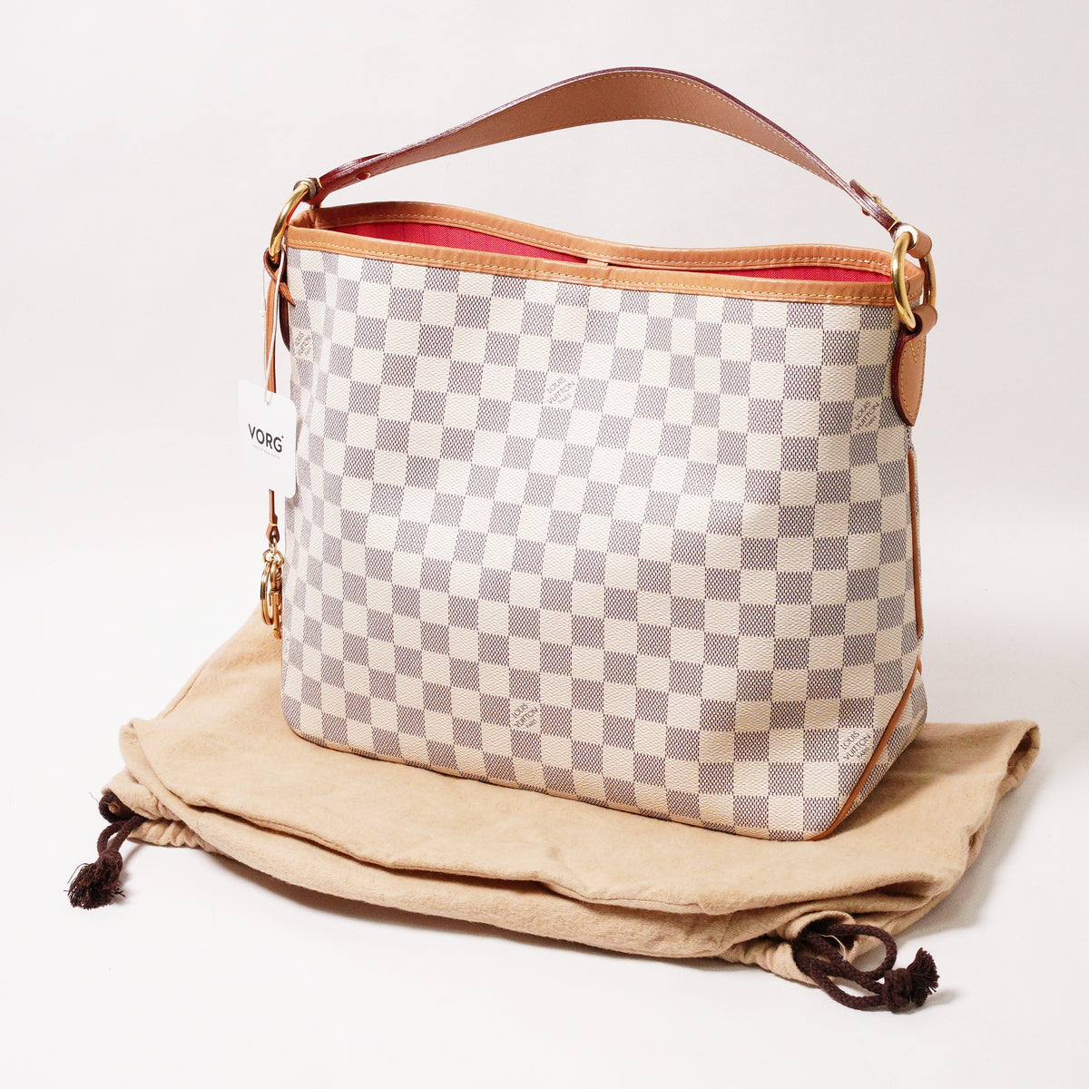 Louis Vuitton 白棋盤Damier Azur Delightful PM 單肩包