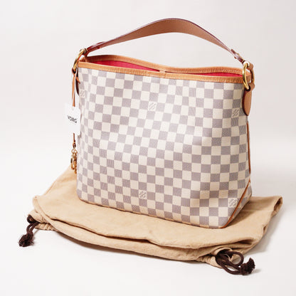 Louis Vuitton 白棋盤Damier Azur Delightful PM 單肩包
