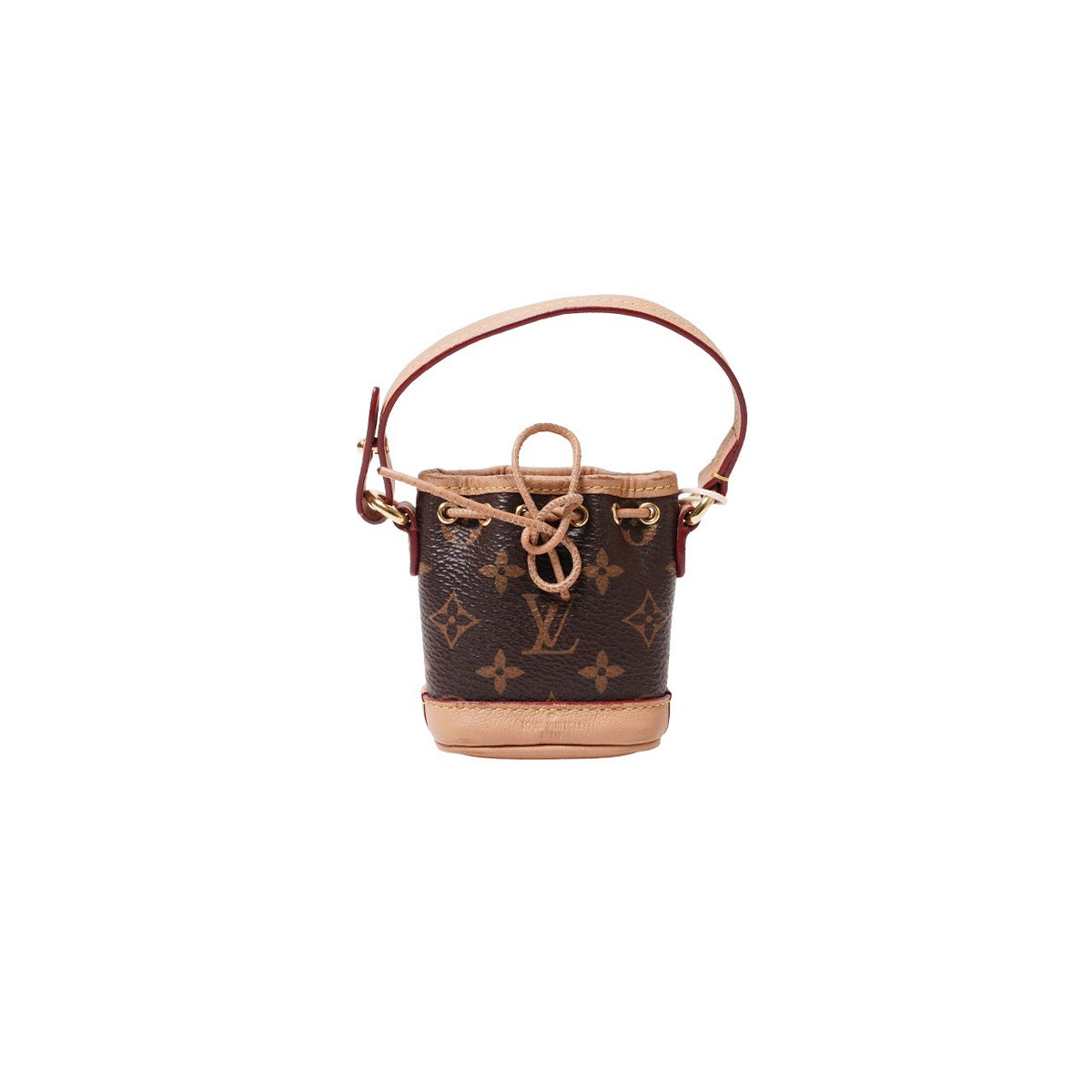 Louis Vuitton 經典 Micro Noé 皮革迷你水桶包吊飾
