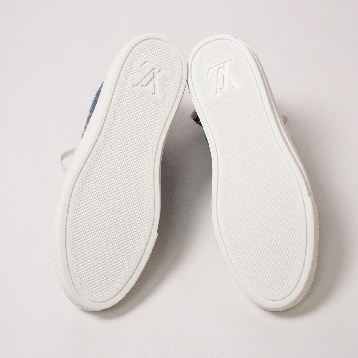 Louis Vuitton Stellar-Line 藍色老花丹寧牛仔高筒休閒鞋 EUR36