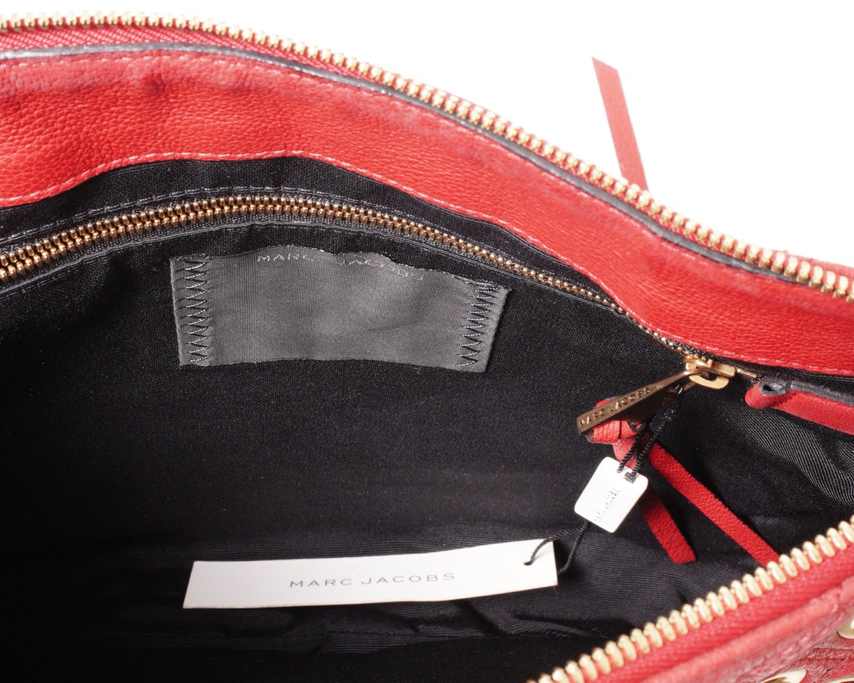 Marc Jacobs Quilted Eyelets Small Nomad Hobo 紅色手袋