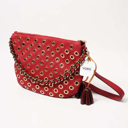 Marc Jacobs Quilted Eyelets Small Nomad Hobo 紅色手袋