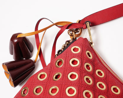 Marc Jacobs Quilted Eyelets Small Nomad Hobo 紅色手袋