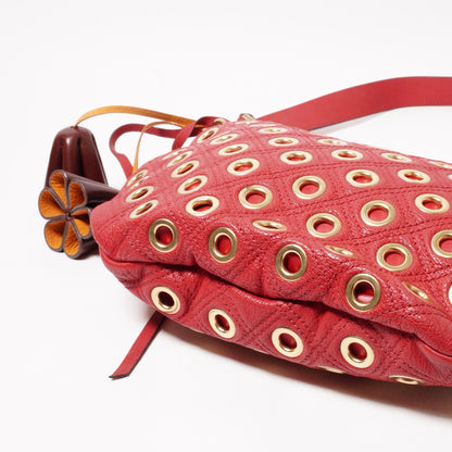 Marc Jacobs Quilted Eyelets Small Nomad Hobo 紅色手袋