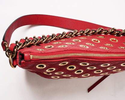 Marc Jacobs Quilted Eyelets Small Nomad Hobo 紅色手袋