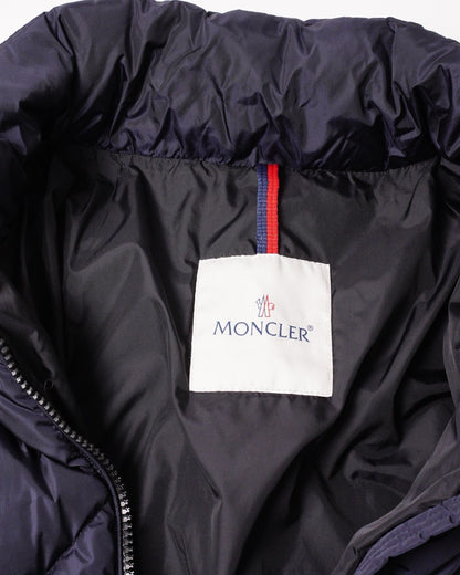 MONCLER Norme Afnor 海軍藍羽絨鋪棉外套
