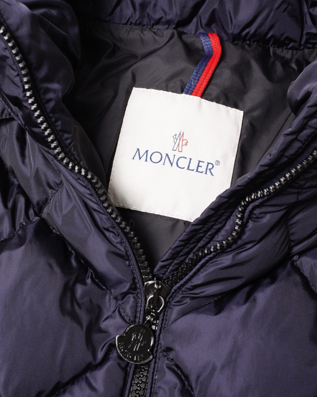 MONCLER Norme Afnor 海軍藍羽絨鋪棉外套