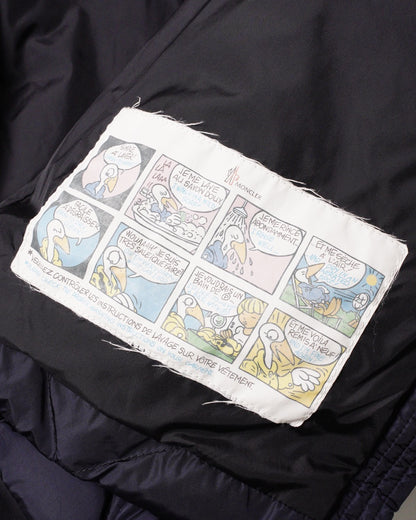 MONCLER Norme Afnor 海軍藍羽絨鋪棉外套