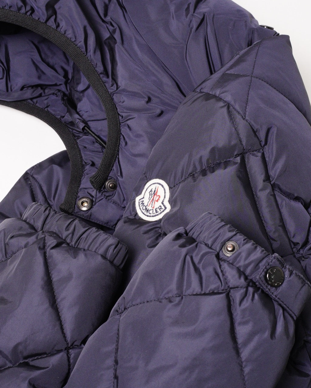 MONCLER Norme Afnor 海軍藍羽絨鋪棉外套
