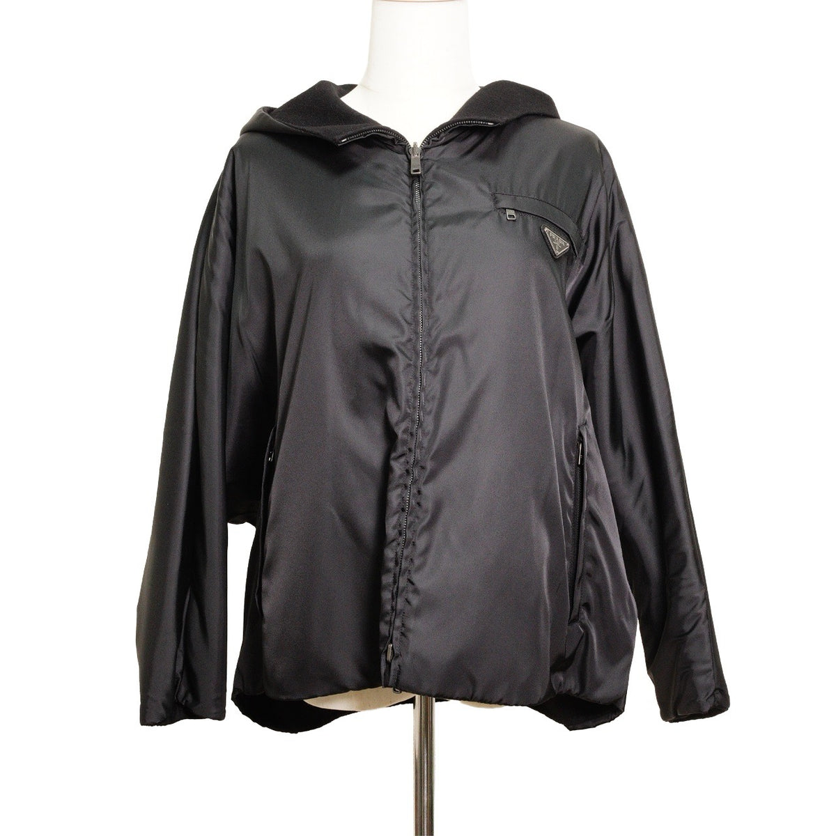 Prada Re-Nylon 尼龍連帽外套 黑色