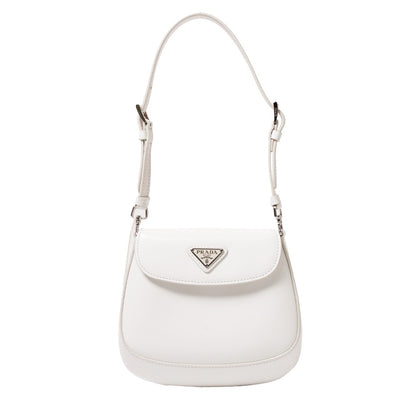 Prada Cleo 白色亮面牛皮翻蓋包